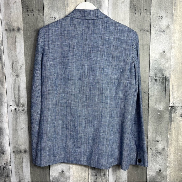 JG HOOK Blue Print Blazer Jacket Size 12 - Picture 6 of 6